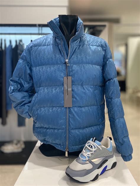 dior blue nylon jacket|dior oblique light blue jacket.